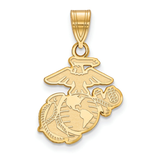 Gold Plated SS Medium U.S. Marine Corps Pendant