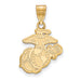 Gold Plated SS Medium U.S. Marine Corps Pendant