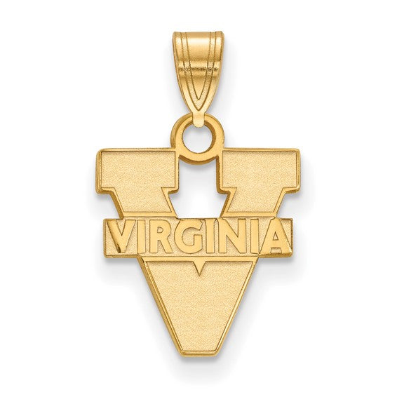 14ky University of Virginia Small Text Logo Pendant