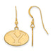 SS w/GP Brigham Young University Small Disc Logo Dangle Earrings