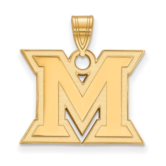 SS w/GP Miami University Medium Logo Pendant