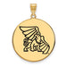 SS w/GP Missouri Western State Griffon XL Enamel Disc Pendant