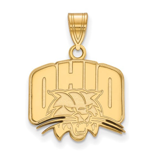 SS w/GP Ohio University Medium Logo Pendant