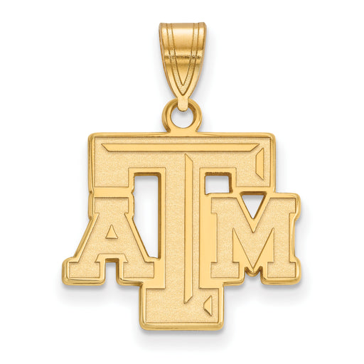 14ky Texas A and M University T-A-M Medium Pendant