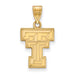 Sterling Silver Gold-plated LogoArt Texas Tech University T-T Medium Pendant