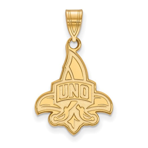 SS w/GP University of New Orleans Large Pendant