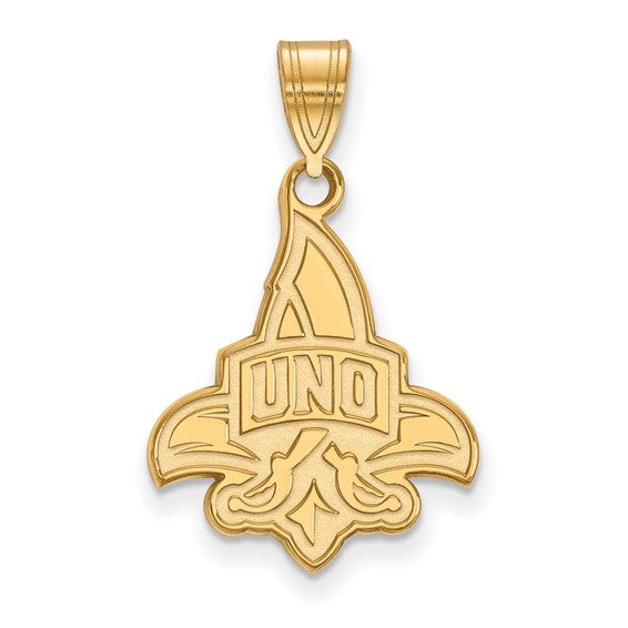 SS w/GP University of New Orleans Large Pendant