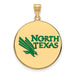 SS w/GP University of North Texas XL Enamel Disc Pendant