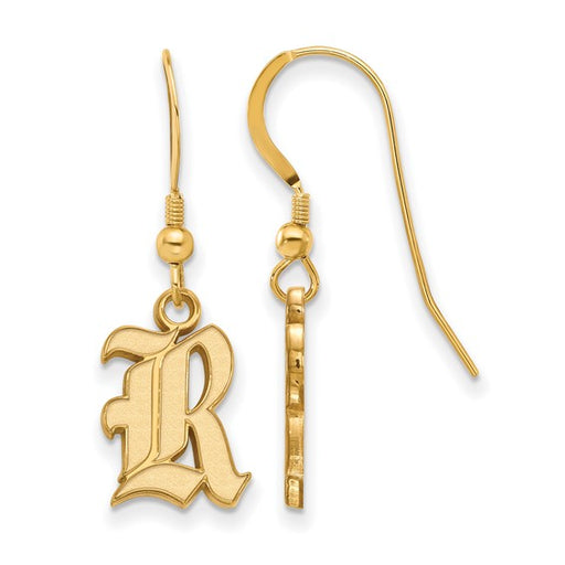 SS w/GP Rice University Small Dangle Earrings