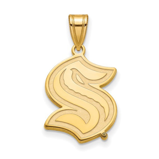 14k Gold NHL LogoArt Seattle Kraken Large Pendant