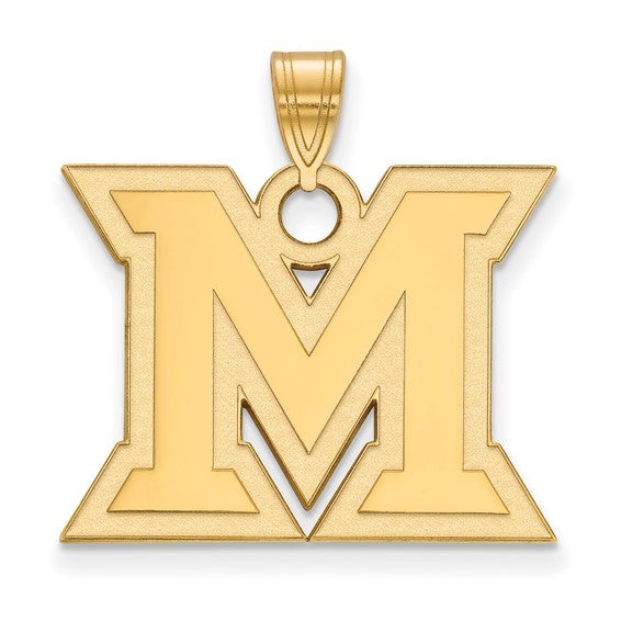 SS w/GP Miami University Large Logo Pendant