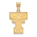 Sterling Silver Gold-plated LogoArt Texas Tech University T-T Large Pendant