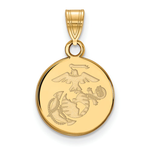 10ky Small U.S. Marine Corps Disc Pendant