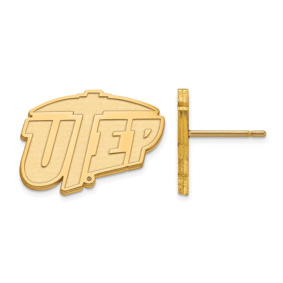 SS w/GP The U of Texas at El Paso Small UTEP Post Earrings