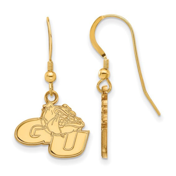 SS w/GP Gonzaga University Small Dangle Earrings