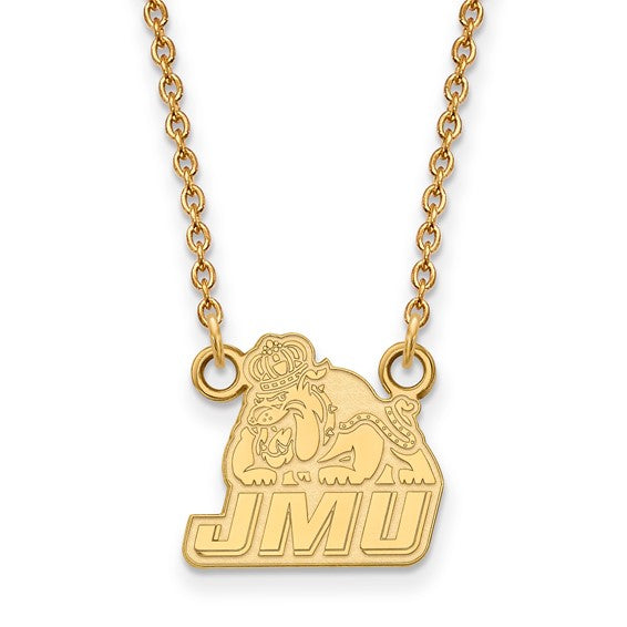 10ky James Madison University Small JMU Dukes Pendant w/Necklace