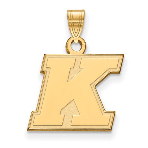 SS w/GP Kent State Golden Flashes Small Letter K Pendant