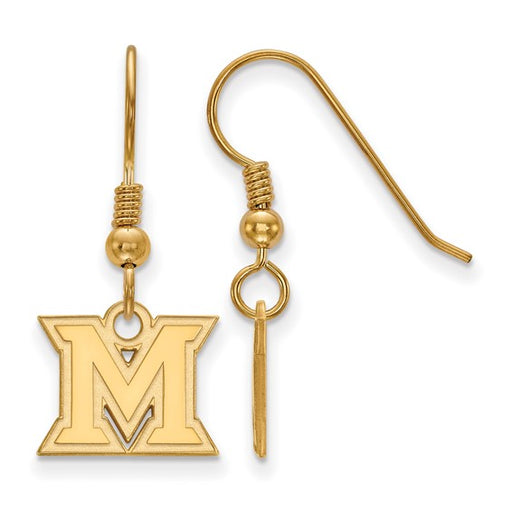 SS w/GP Miami University XS Logo Dangle Earrings