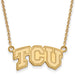 14ky Texas Christian University Small TCU Pendant w/Necklace