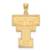 10k Gold LogoArt Texas Tech University T-T Extra Large Pendant