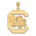 SS w/GP University of South Carolina XL Gamecock logo Pendant