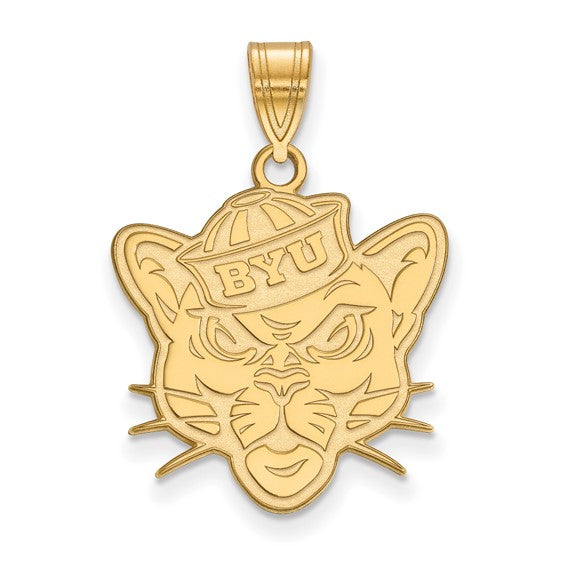 14ky Brigham Young University Large Cougar Pendant