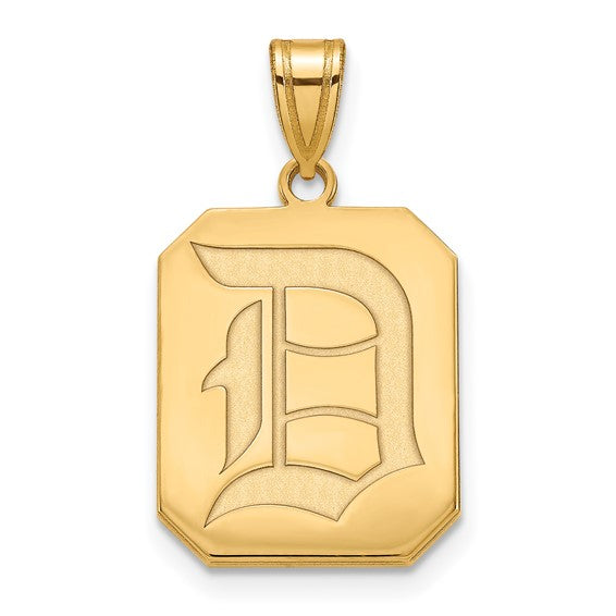 SS w/GP Duquesne University Large Letter D Pendant