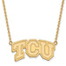 10ky Texas Christian University Large TCU Pendant w/Necklace