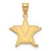 SS w/GP Vanderbilt University Large V Pendant