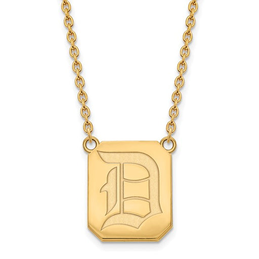 SS w/GP Duquesne University Large Letter D Pendant w/Necklace