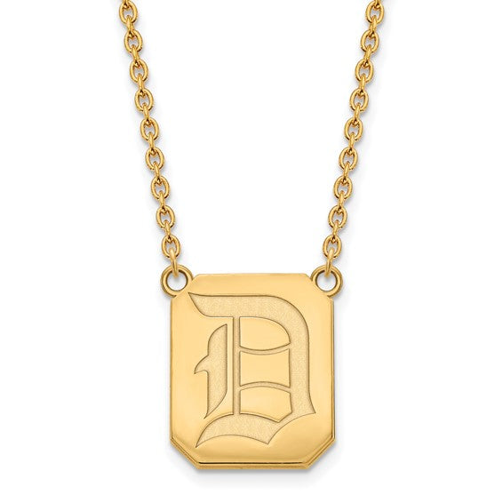 10ky Duquesne University Large Letter D Pendant w/Necklace