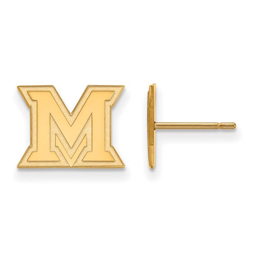 SS w/GP Miami University XS Logo Post Earrings