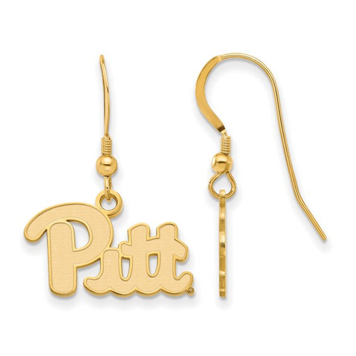 SS w/GP University of Pittsburgh Small Dangle Earrings