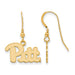 SS w/GP University of Pittsburgh Small Dangle Earrings