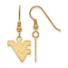 SS w/GP West Virginia University Small Dangle Earrings