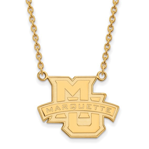 SS w/GP Marquette University Large Athletics Pendant w/Necklace