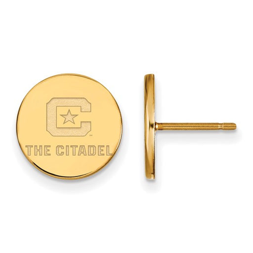 SS w/GP The Citadel Small Post Earrings