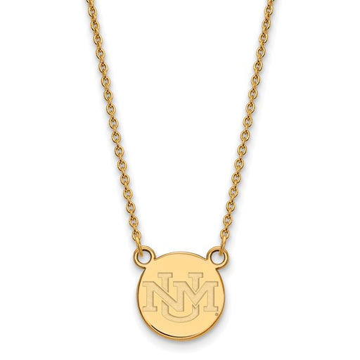 14ky University of New Mexico Small Pendant w/Necklace