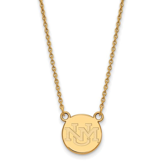 14ky University of New Mexico Small Pendant w/Necklace