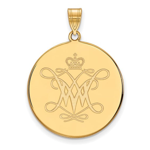 SS w/GP William And Mary XL Disc Pendant