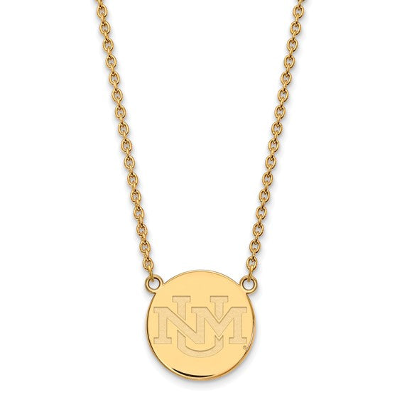 14ky University of New Mexico Large Pendant w/Necklace