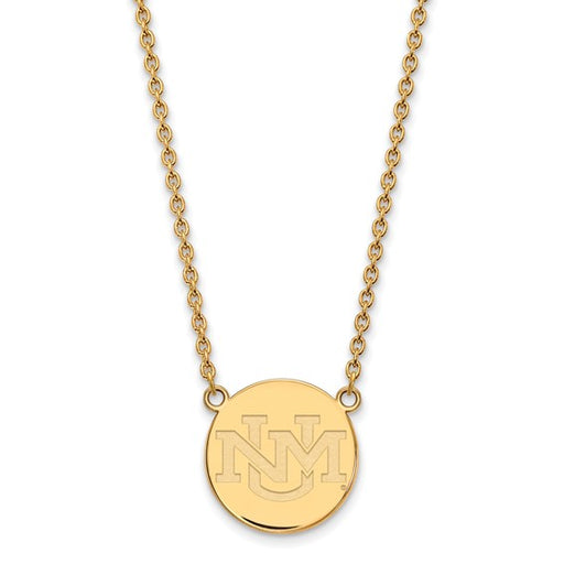 14ky University of New Mexico Large Pendant w/Necklace
