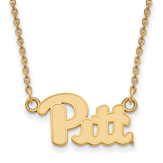 14ky University of Pittsburgh Small Pitt Pendant w/Necklace