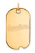 14k Gold MLB LogoArt Cleveland Guardians Large Dog Tag Pendant