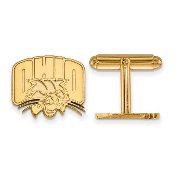 SS w/GP Ohio University Logo Cuff Links