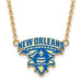 SS w/GP U of New Orleans Lg Enamel Pendant w/Necklace