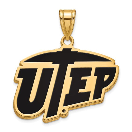 SS w/GP The U of Texas at El Paso Large UTEP Enamel Pendant