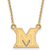 10ky Miami University Small Logo Pendant w/Necklace