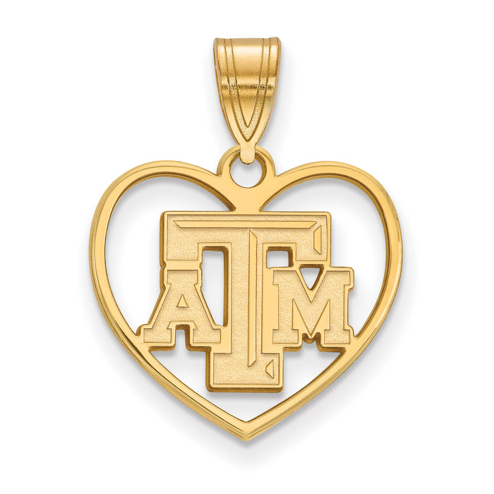 SS w/GP Texas A and M University T-A-M Heart Pendant