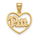 SS w/GP University of Pittsburgh Pendant in Heart